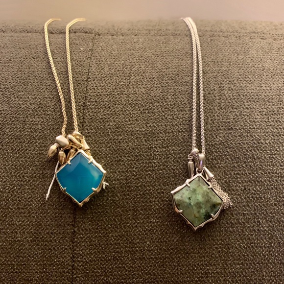 Kendra Scott Arlet Necklace in Blue Agate - Picture 1 of 14